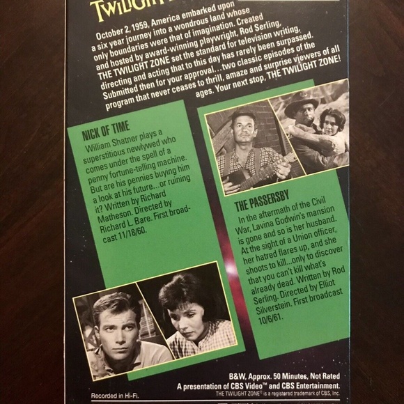 The Twilight Zone: 2 TV Episodes Vintage VHS - Nick Of Time & The Passersby - Picture 3 of 6